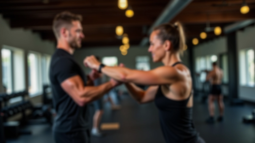 Trainer demonstrating mobility warm-up movement with proper form